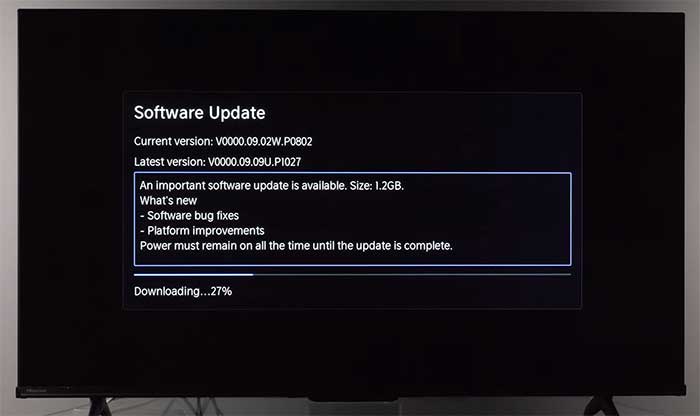 "Hisense TV Firmware Update" cover card with a television outline on a dark blue background